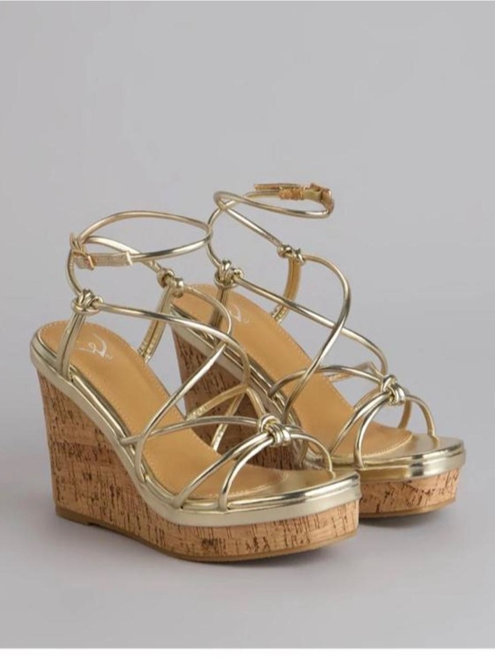 Windsor Gold Wedge Sandals - Women's